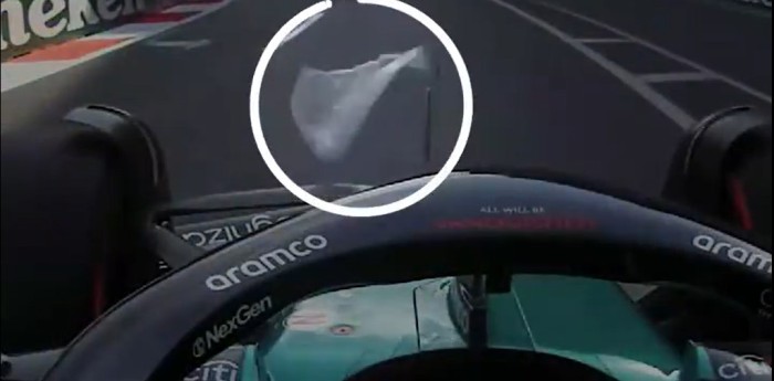 F1: el inconveniente que sufrió Alonso con una bolsa de plástico durante las prácticas en Baku