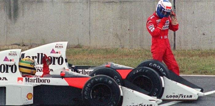 F1: la sanción que recibió Senna por el toque con Prost