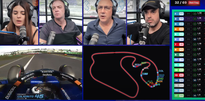 F1: así fue la reacción del stream de TyC Sports y Carburando al golpe de Colapinto en Brasil