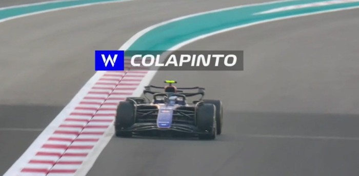 F1: Franco Colapinto, a todo o nada con el Williams en el circuito de Yas Marina