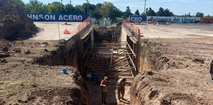 Avanzan los trabajos en el túnel del autódromo de Paraná