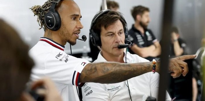 F1: la reacción de Wolff al ver a Hamilton vestido de Ferrari