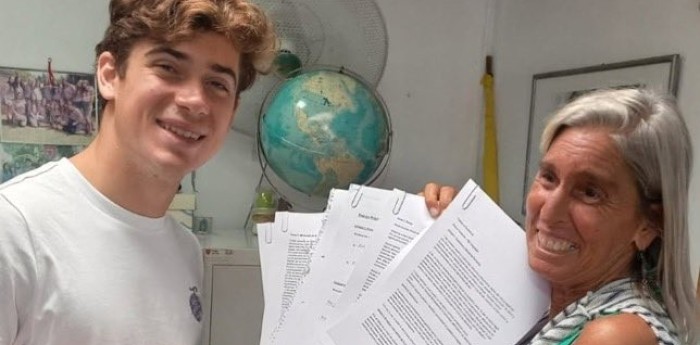 El gesto de Colapinto con el colegio que lo formó: "Llegó con la humildad de siempre"