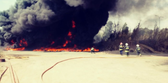 Incendio en el autódromo de Buenos Aires