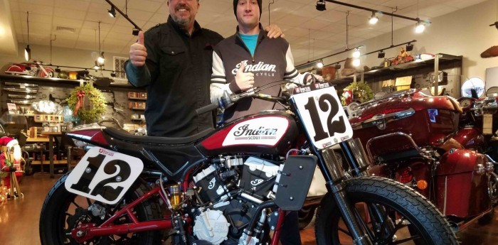 American Flat Track: Maloney con una Indian FTR750 en 2018