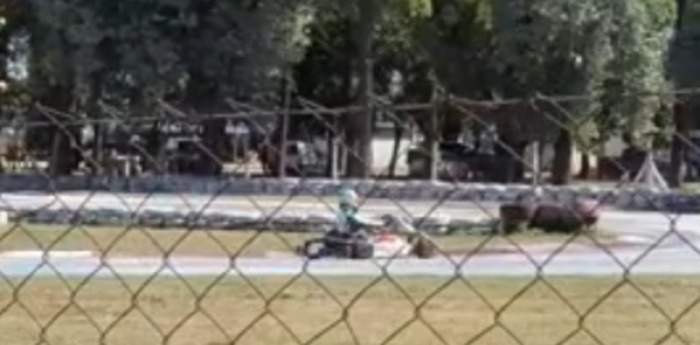 ¡Para ver mil veces! Las imágenes de Colapinto girando en karting en Argentina