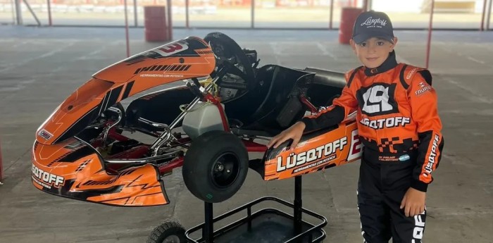 Valentino Di Palma, hijo de Josito, obtuvo un segundo puesto en el karting